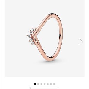 Pandora Rose Gold Tiara Wishbone Ring